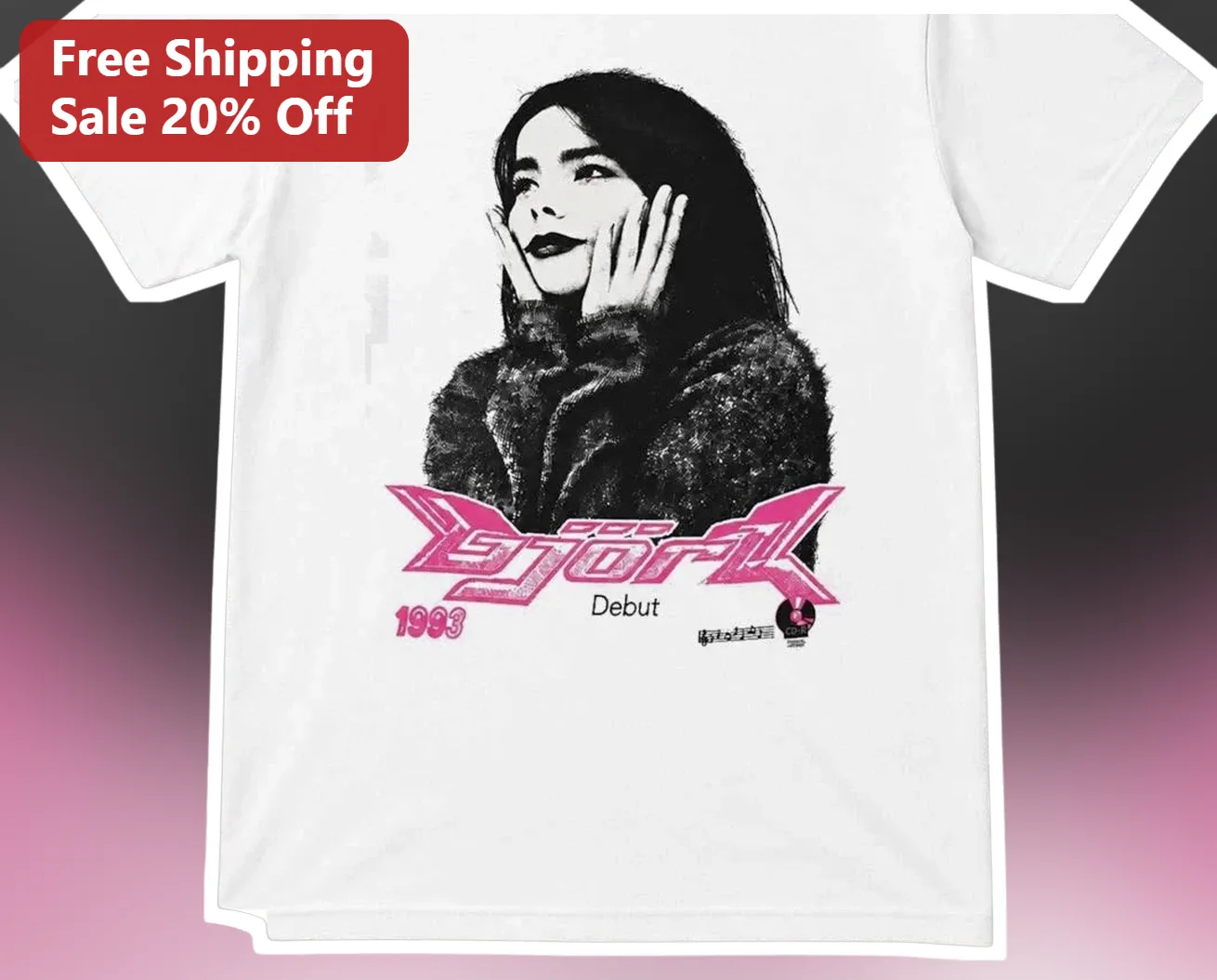 Björk Debut 1993 Graphic Tee Vintage 90s Alternative Rock Music Shirt