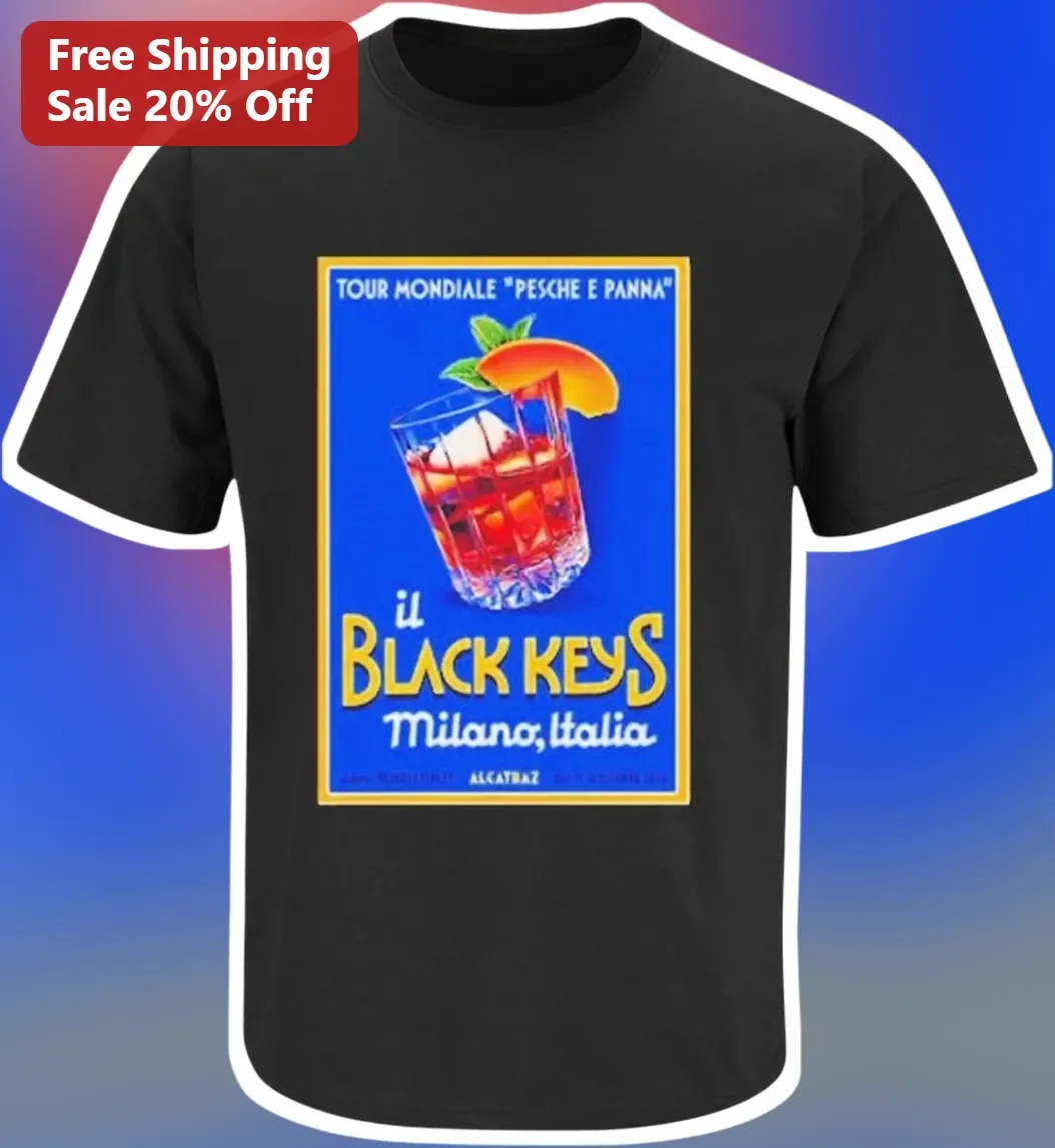 Black Keys Tour Mondiale Pesche e Panna Vintage Graphic Tee