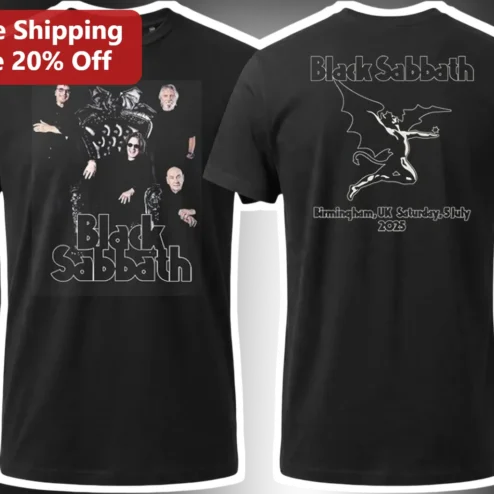 Black Sabbath Birmingham UK Villa Park Final Show Tee Back To The Beginning Concert Merch