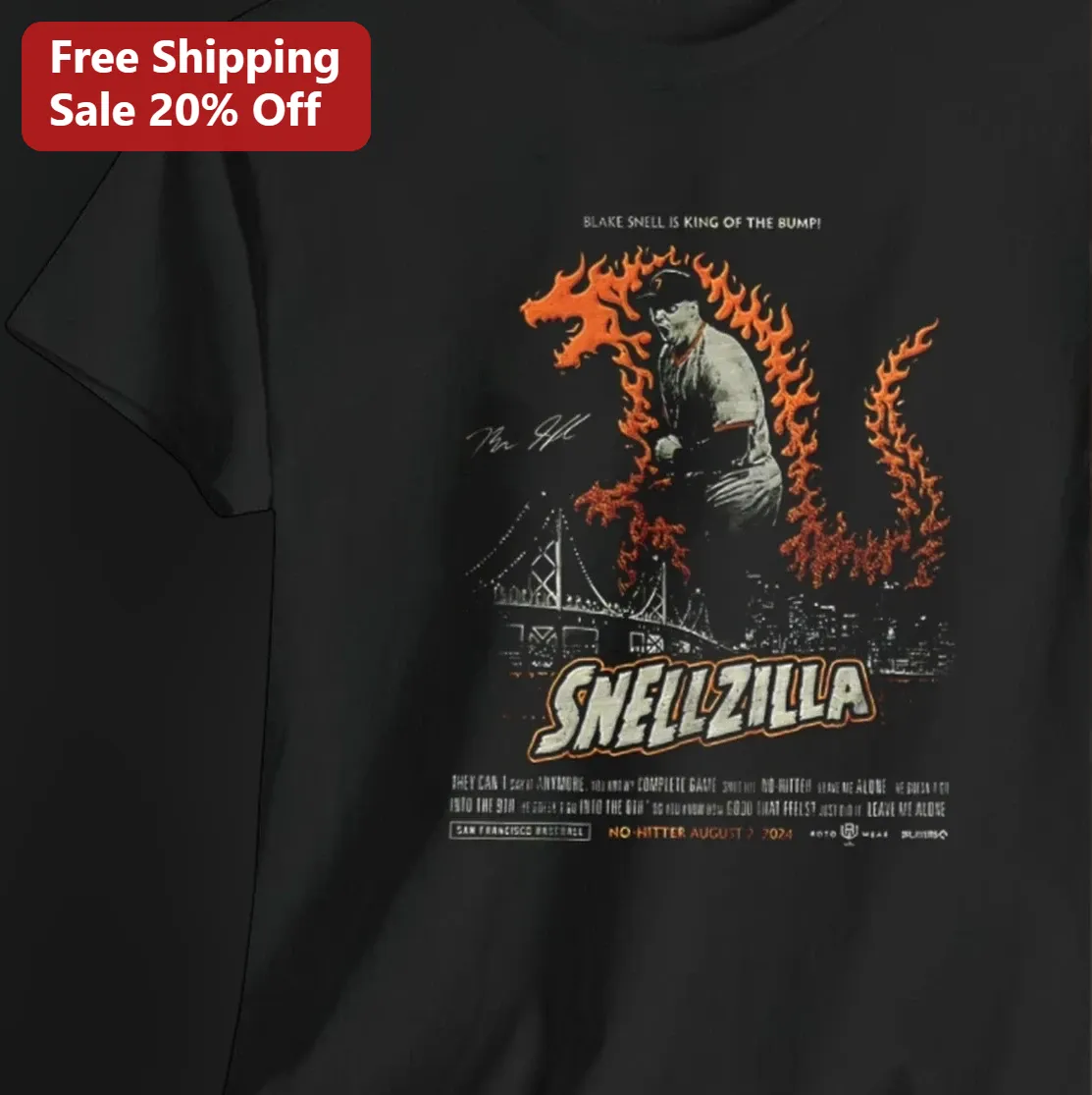 Blake Snell King of the Bump Snellzilla San Francisco Baseball No-Hitters Tee, Vintage MLB Fan Gift Shirt