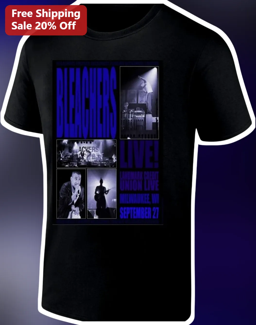 Bleachers Landmark Credit Union Live Milwaukee Tee