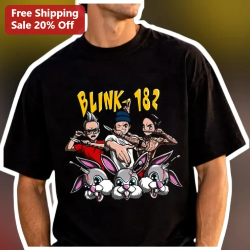 Anime Punk Rock Band Graphic Tee Black Cotton Shirt