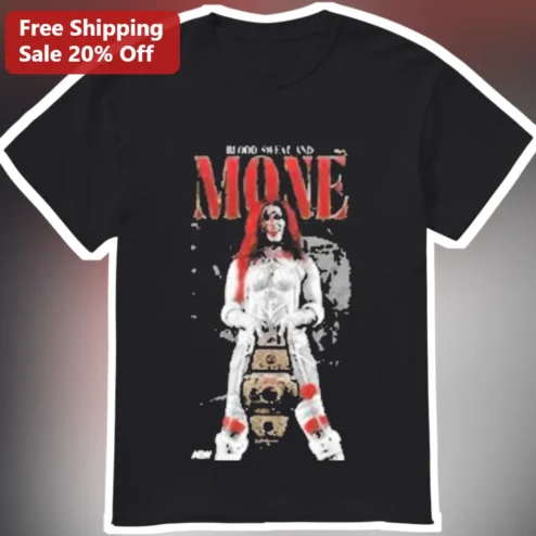 Blood Sweat and Mone Mickie James Wrestling Graphic Tee