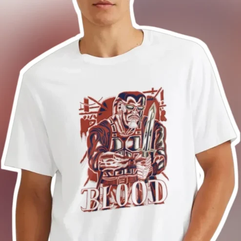 Bloodsport DC Comics Villain Graphic Tee Vintage Comic Style Shirt