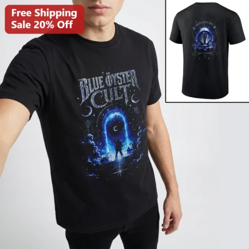 Blue Öyster Cult Cosmic Nights Only Turn Up The Stranges Tee, Classic Rock Band Graphic Shirt Fan Gift