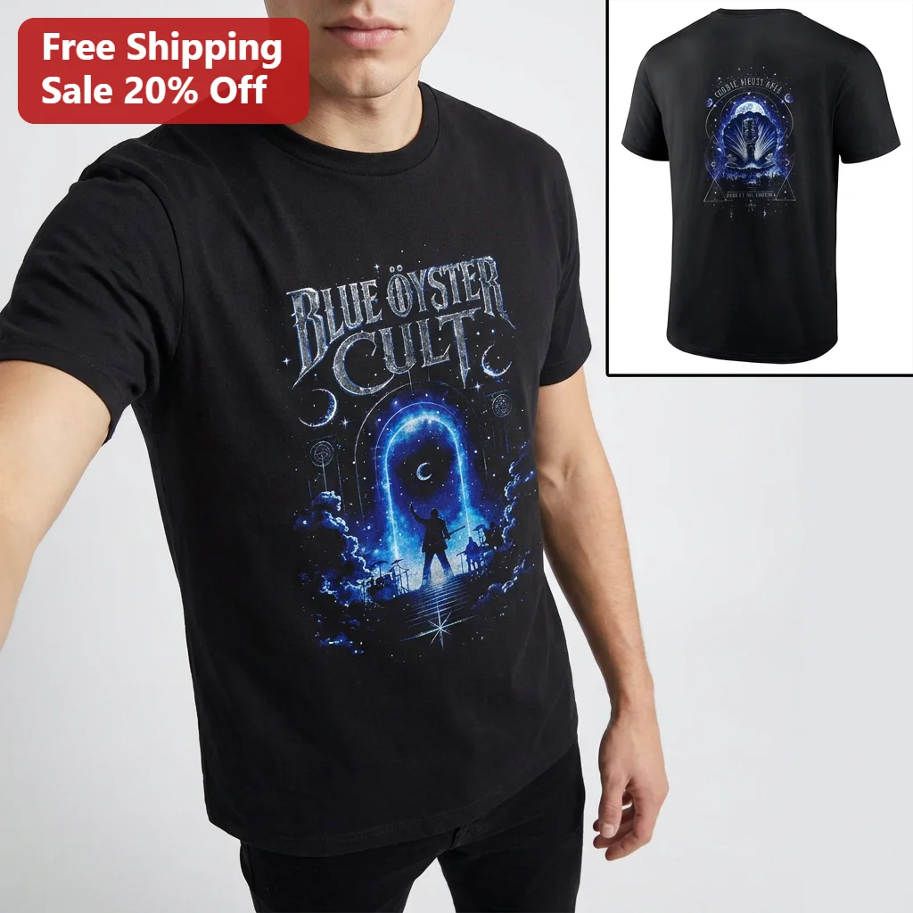 Blue Öyster Cult Cosmic Nights Only Turn Up The Stranges Tee, Classic Rock Band Graphic Shirt Fan Gift