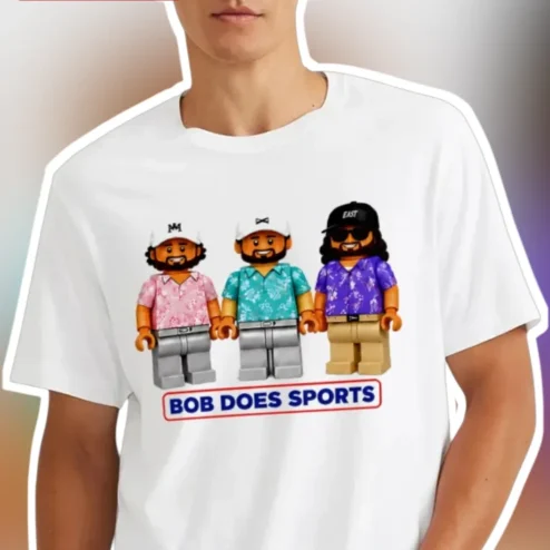 Bob Does Sports Lego Style Graphic Tee for Men Women Podcast Merch