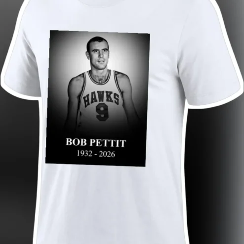 Bob Pettit 1932-2026 Memorial Tee NBA Legend Atlanta Hawks Tribute Shirt