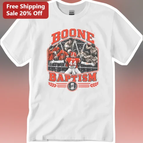 Boone Baptism OSU Cowboy Football Vintage Distressed Graphic Tee for Men