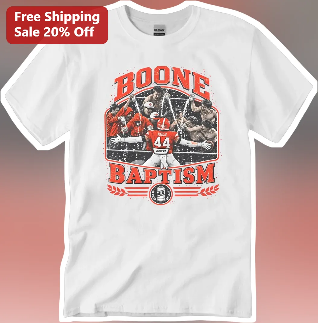 Boone Baptism OSU Cowboy Football Vintage Distressed Graphic Tee for Men