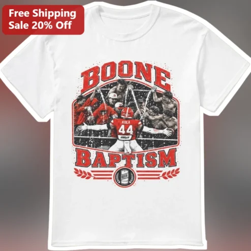 Boone Baptism Vintage Football Player Graphic Tee for Men Women