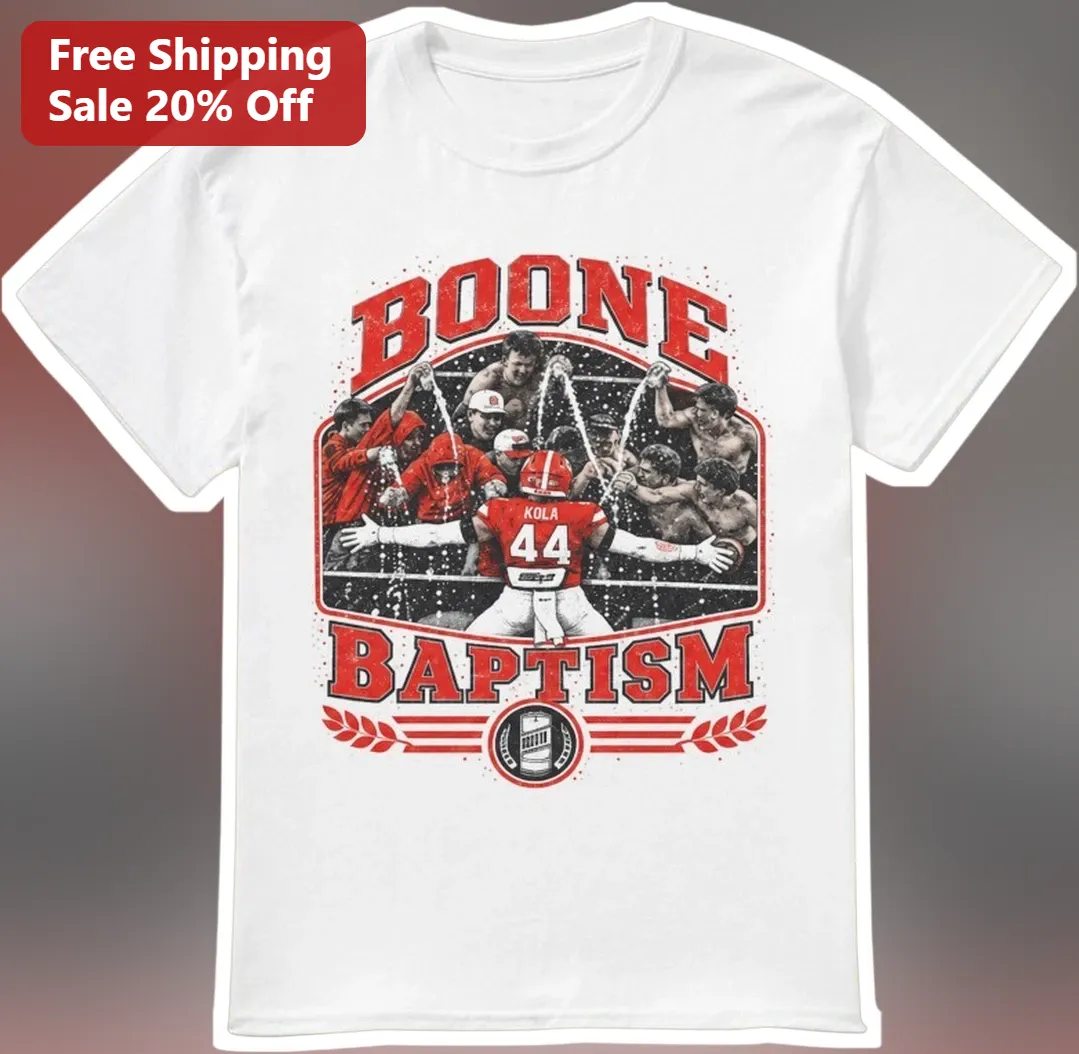 Boone Baptism Vintage Football Player Graphic Tee for Men Women