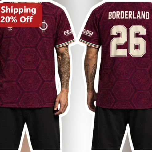 Borderland Buffalo Pro Soccer Jersey Custom Name Number Maroon Team Uniform