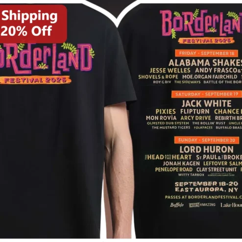 Borderland Festival 2026 Tee Music Festival Merch Graphic T-Shirt