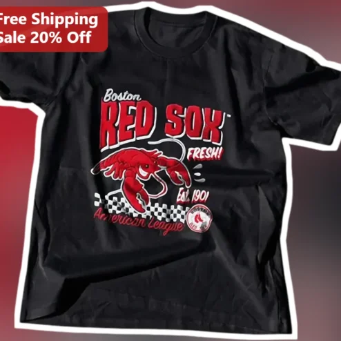 Boston Red Sox Fresh American League Graphic Tee Retro Baseball Fan Gift