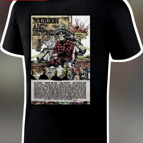 Bourbon and Beyond Louisville Kentucky Tee Vintage Skeleton Cowboy Festival Shirt