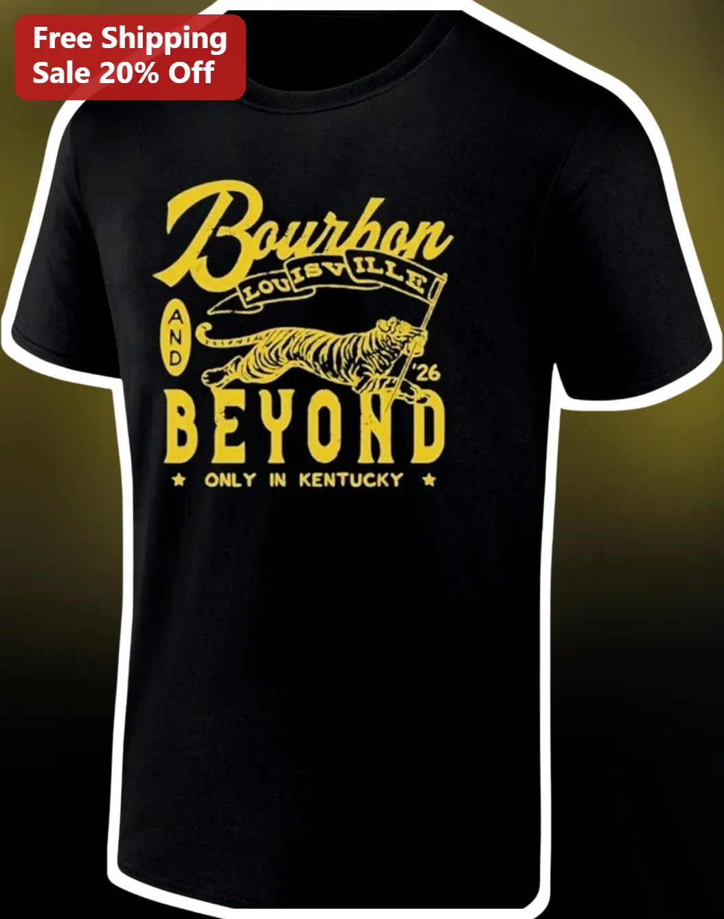 Bourbon and Beyond Only in Kentucky Vintage Tiger Graphic Tee