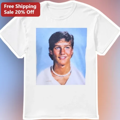Brad Pitt Vintage Yearbook Portrait Tee Retro Celebrity Fan Gift