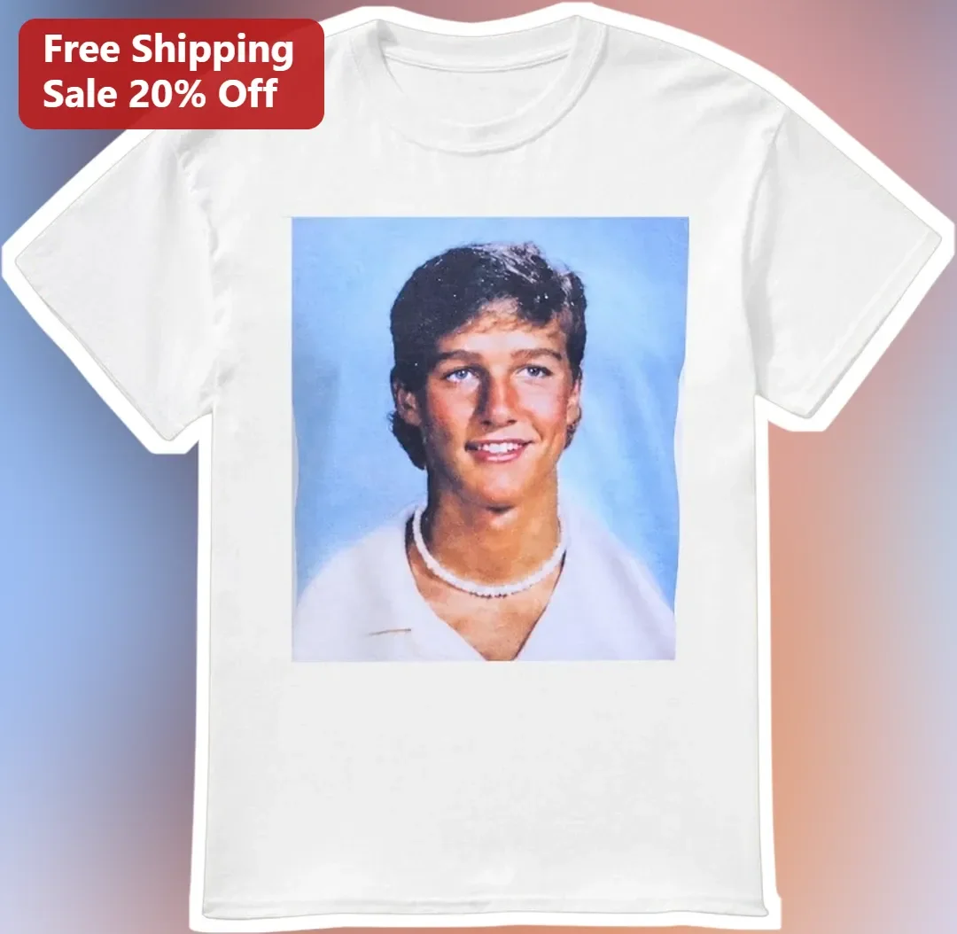 Brad Pitt Vintage Yearbook Portrait Tee Retro Celebrity Fan Gift