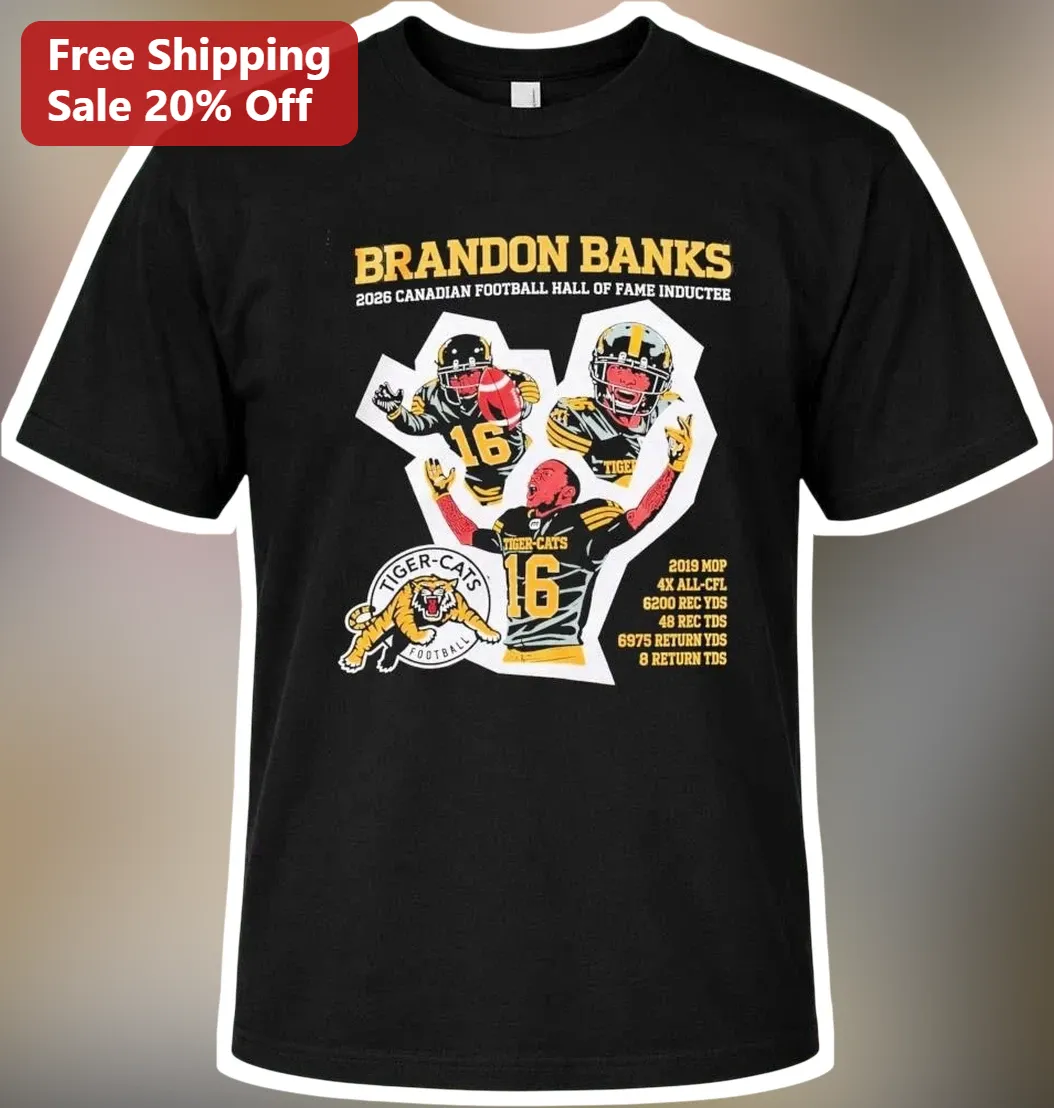Brandon Banks 2026 Canadian Football Hall Of Fame Inductee Tee