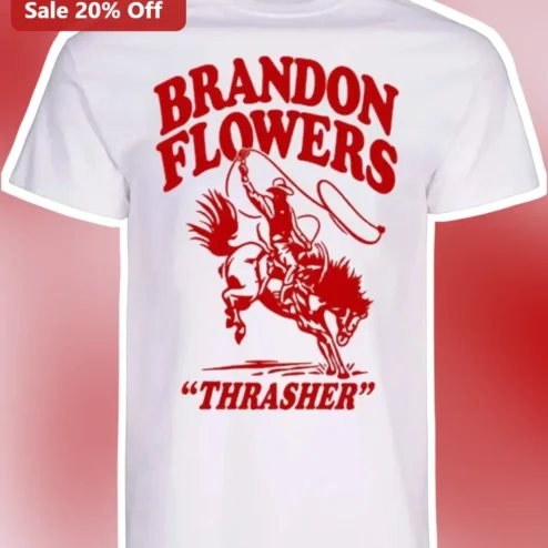 Brandon Flowers Thrasher Vintage Western Cowboy Graphic Tee