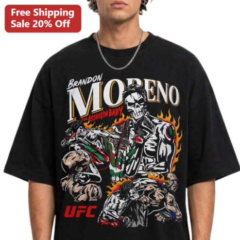 Brandon Moreno The Assassin Baby UFC Graphic Tee Vintage MMA Fans Gift for Men and Women