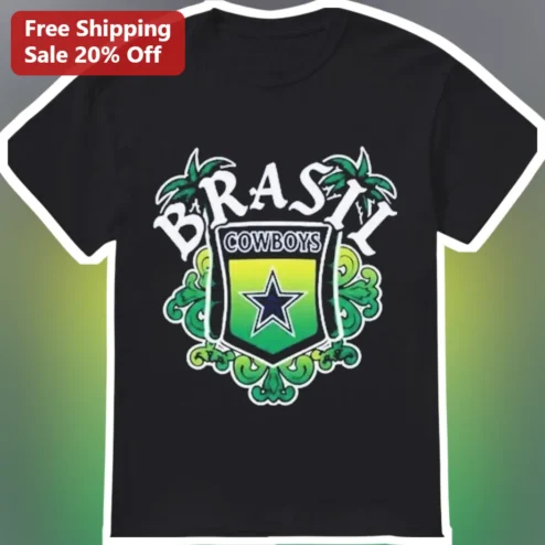 Brasil Cowboys Tee Brazilian Cowboy Western Graphic Shirt for Men
