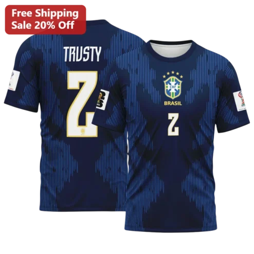 BRASIL Jersey World Cup 2026 Soccer Fan Gear Navy Blue Football Shirt