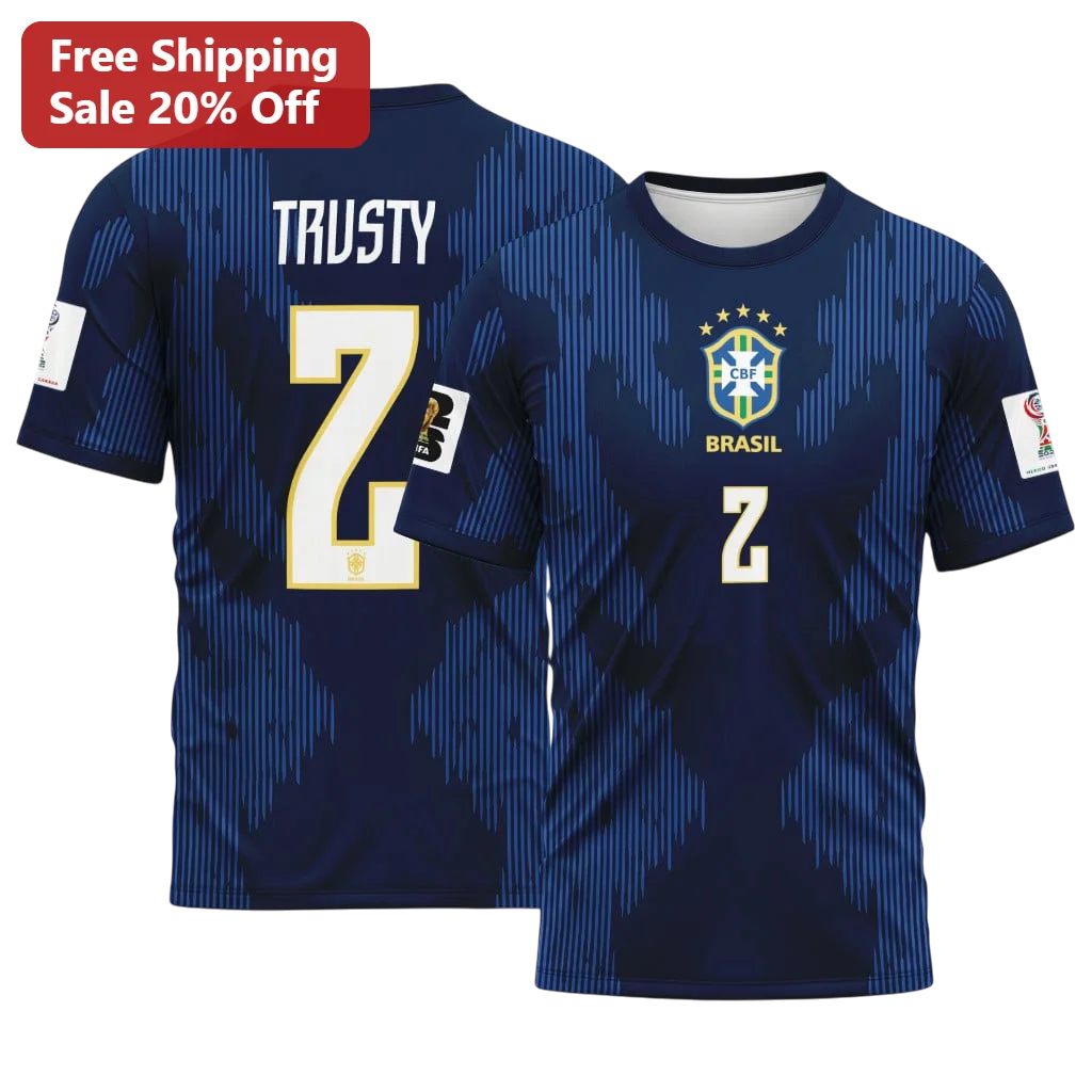 BRASIL Jersey World Cup 2026 Soccer Fan Gear Navy Blue Football Shirt