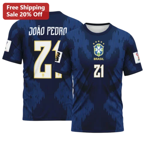 BRASIL Tee Soccer Jersey Style Graphic T-Shirt for Men Women Brazil Fans Gift
