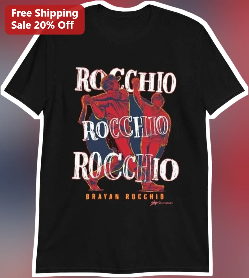 Brayan Rocchio Cleveland Guardians Vintage Baseball Player Graphic Tee