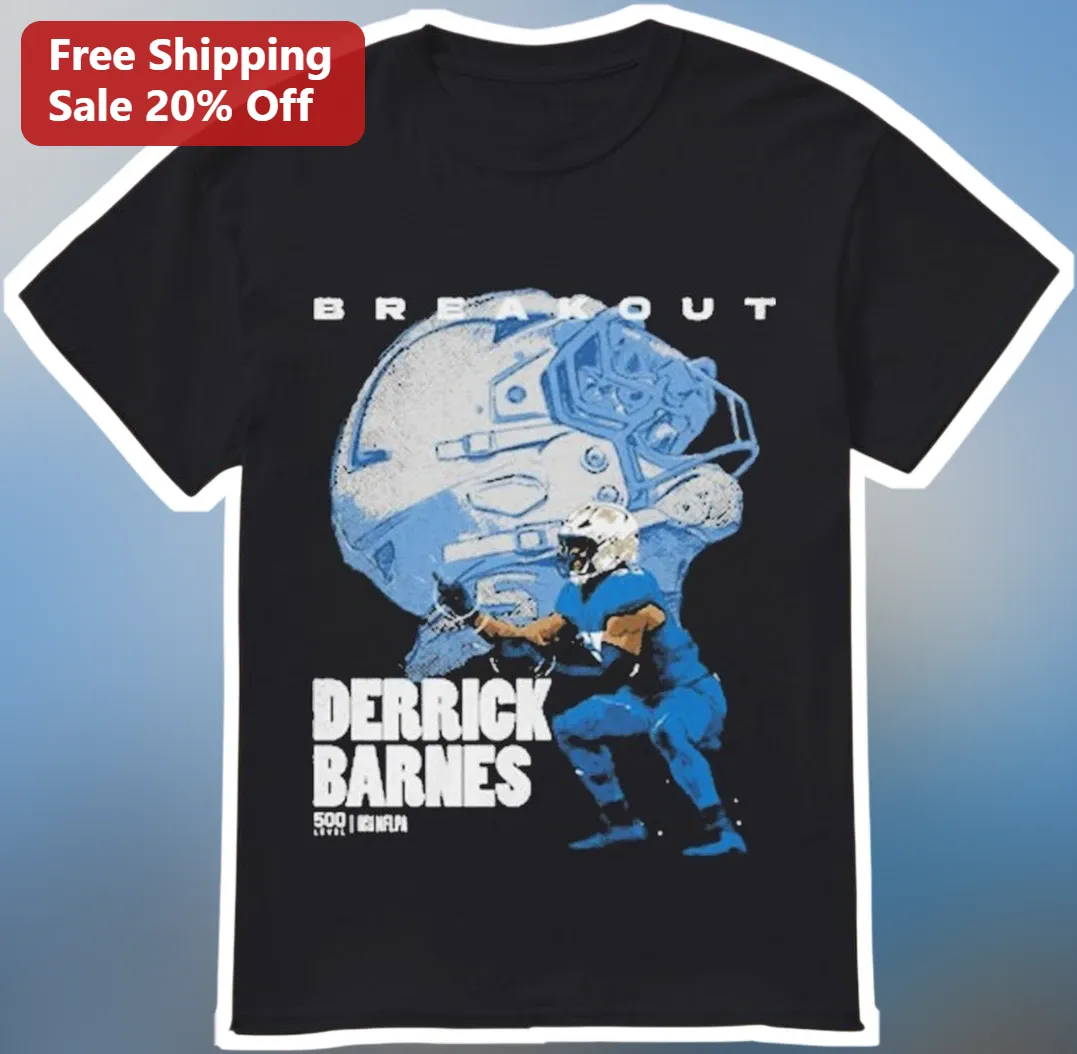 Breakout Derrick Barnes Detroit Lions Vintage Football Tee