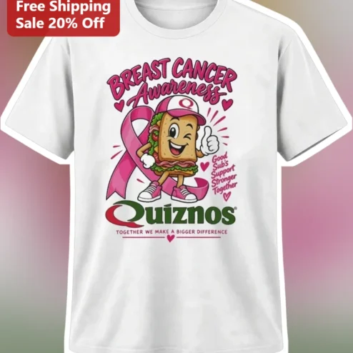 Breast Cancer Awareness Stronger Together Pink Ribbon Mascot Tee