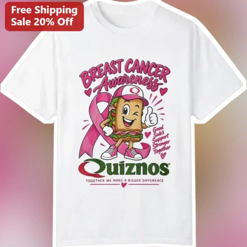 Breast Cancer Awareness Stronger Together Support Pink Ribbon Graphic Tee