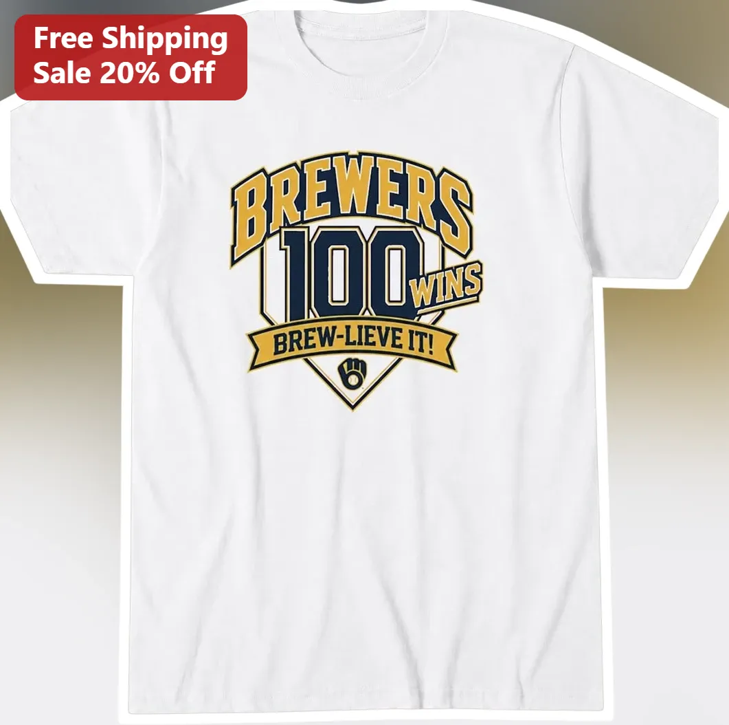 Brewers Wins Brew-Lieve It! Milwaukee Brewers Baseball Tee