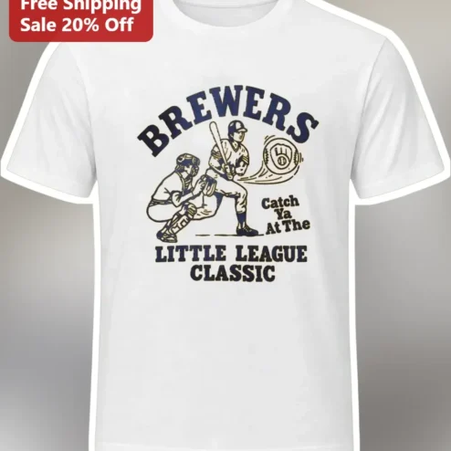 Brewers Little League Classic Catch Ya At The Tee Vintage Baseball Graphic Tee