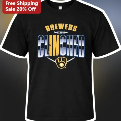 Brewers Postseason Clinched Tee Milwaukee Baseball Playoff Shirt Gift
