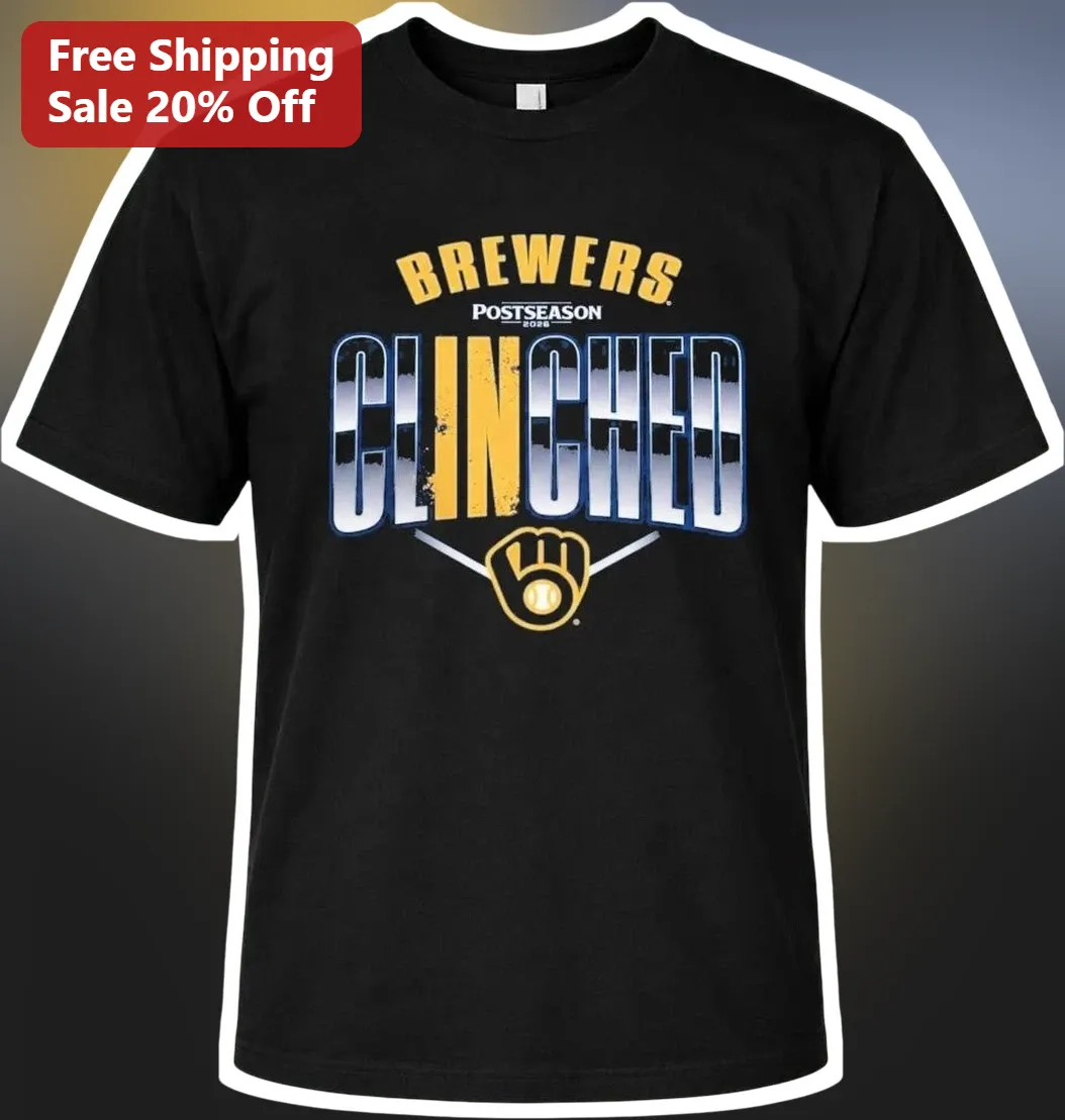 Brewers Postseason Clinched Tee Milwaukee Baseball Playoff Shirt Gift