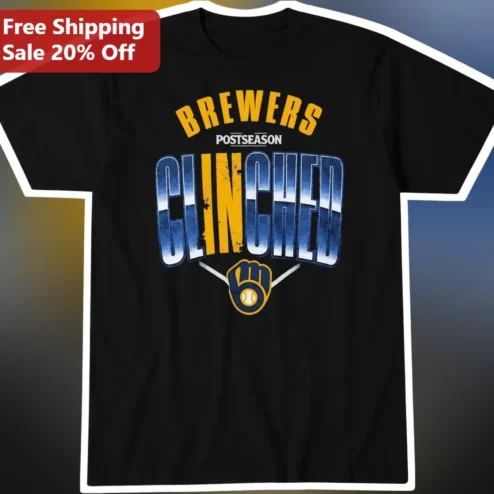 Brewers Postseason Clinched Tee Milwaukee Brewers Playoff Shirt Fan Gift
