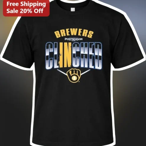Brewers Postseason Clinched Tee Milwaukee Brewers Playoff Shirt First NL Team To Clinch Baseball Fan Gift