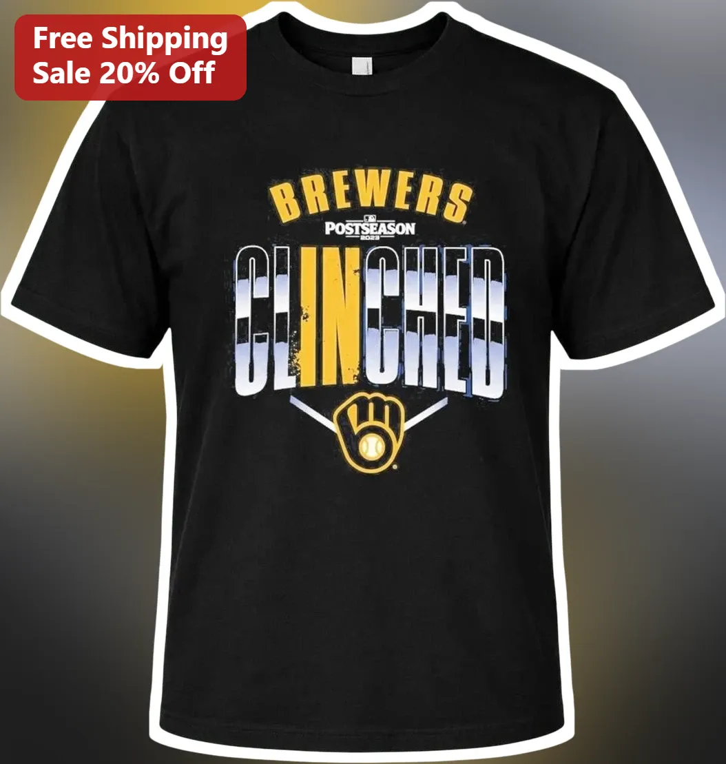 Brewers Postseason Clinched Tee Milwaukee Brewers Playoff Shirt Vintage Distressed Baseball Fan Gift