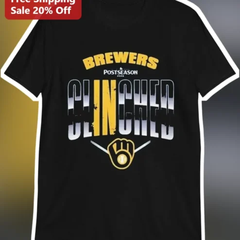 Brewers Postseason Clinched Tee Vintage Distressed Baseball Fan Shirt