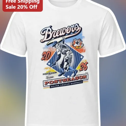Brewers Postseason Tee Vintage Baseball Playoff Shirt for Men Women