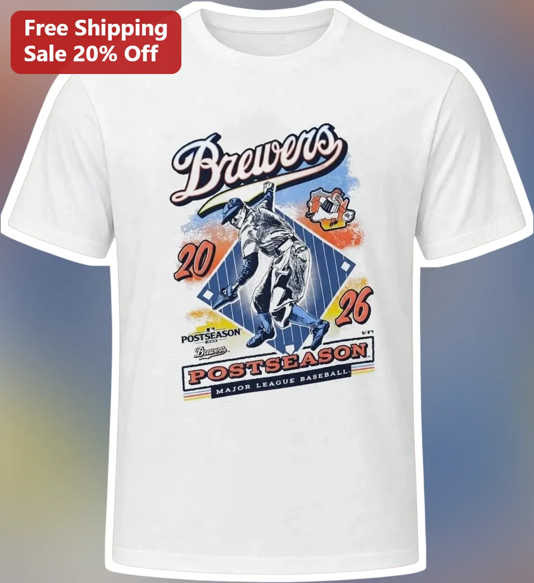 Brewers Postseason Tee Vintage Baseball Playoff Shirt for Men Women