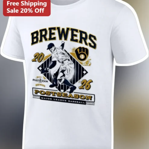 Brewers Postseason Vintage Baseball Pitcher Graphic Tee For Milwaukee Brewers Fans