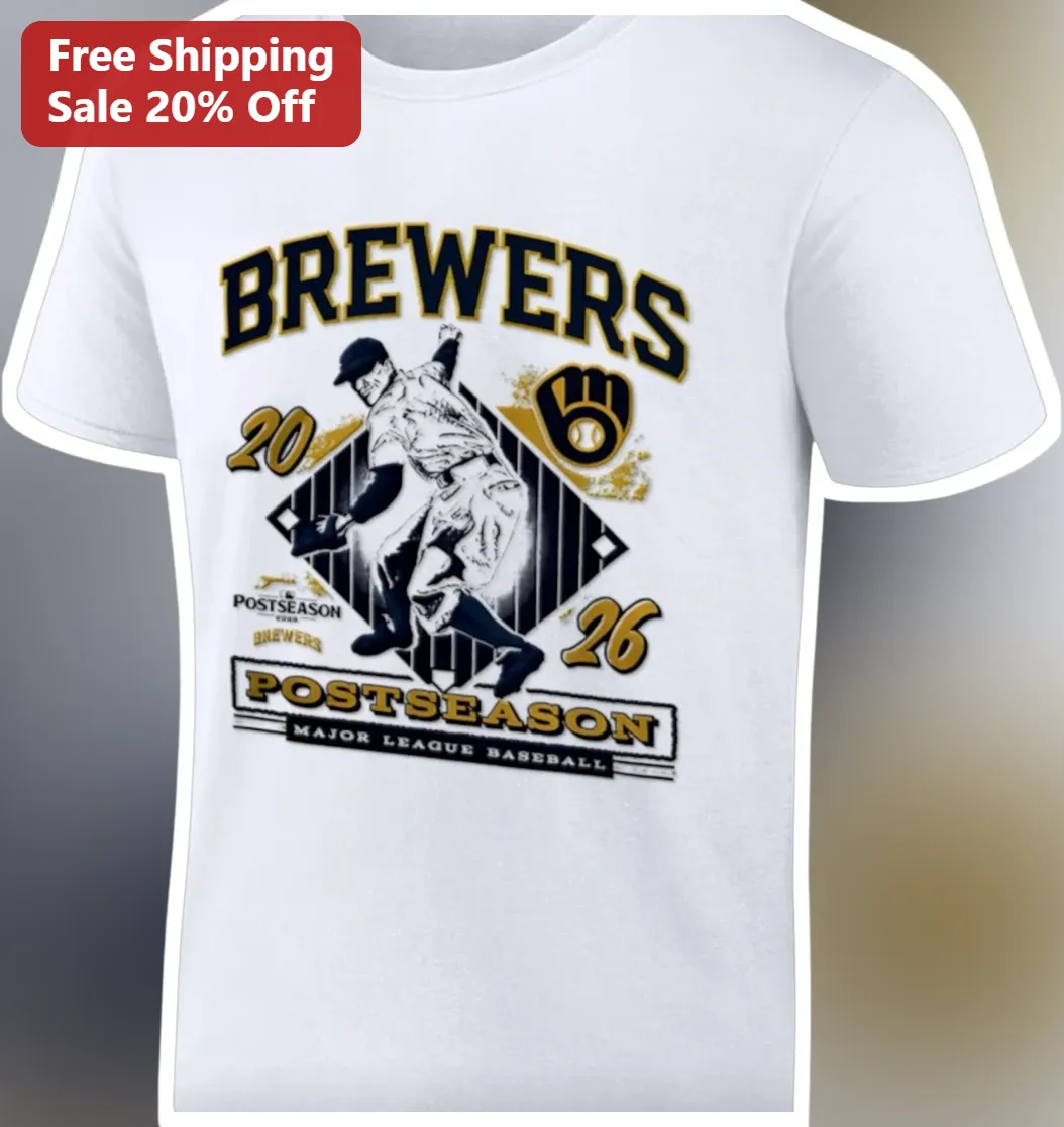Brewers Postseason Vintage Baseball Pitcher Graphic Tee For Milwaukee Brewers Fans