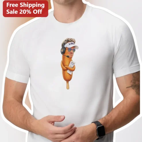 Brian Kelly Tee LSU Tigers Football Coach Funny Corn Dog Costume Shirt