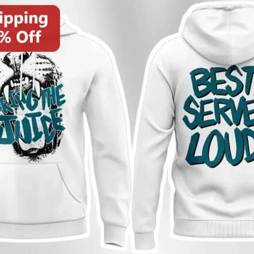 Bring The Juice Best Served Loud Hoodie Tiger Graphic Sports Podcast Merch