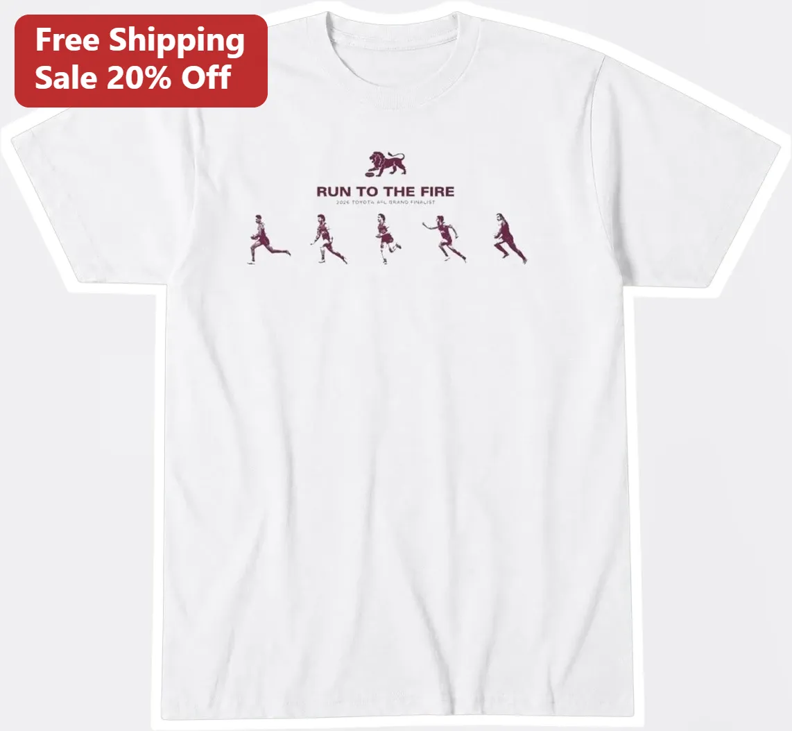 Brisbane Lions Run To The Fire 2026 Toyota AFL Grand Finalist Tee