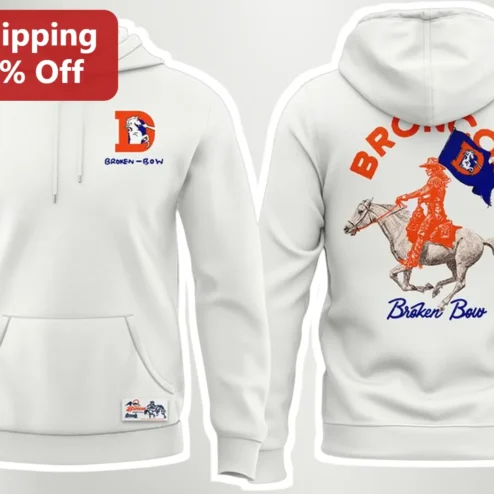 Broken Bow Broncos Roper Hoodie Western Varsity Pullover